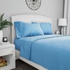 Hastings Home Brushed Microfiber 3-piece Bed Linens with Fitted, Flat Sheet, and Pillowcase (Twin XL, Blue) 801045VFS